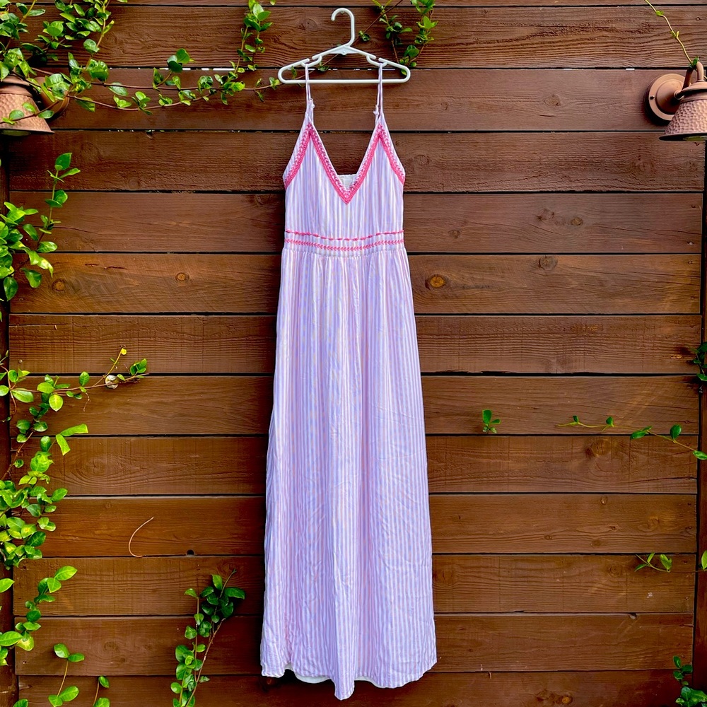 Pink and White Maxi dress!